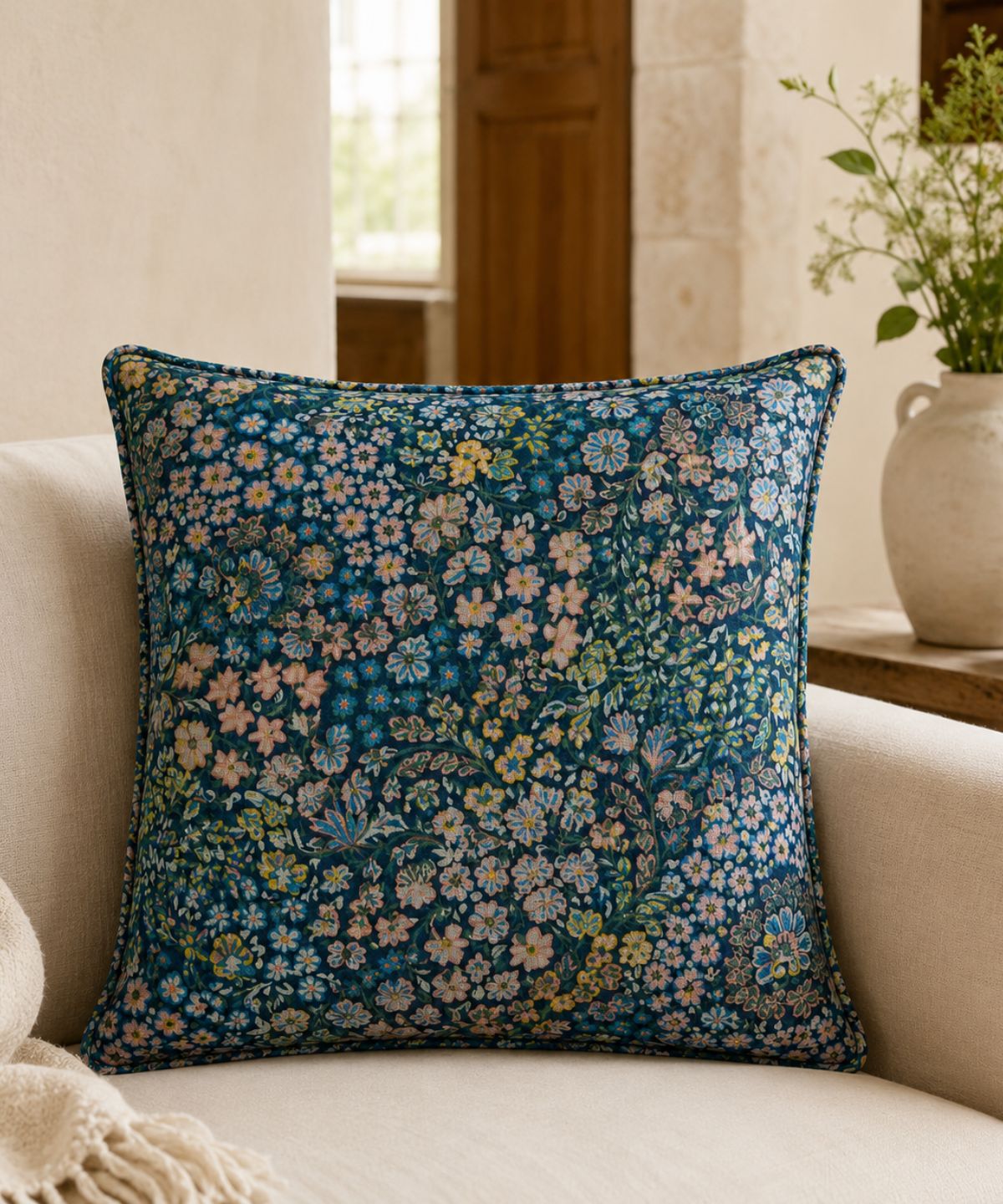Luxury botanical cushion Millefiori by Stylein