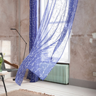 Κουρτίνα με σιρίτι 140x280cm GOFIS HOME  Leaf Marine Blue 535/ 09