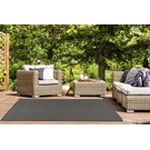 Χαλί 4 εποχών άσπρη μαύρη ψάθα Maestro 9002-90 -  ΡΟΤΟΝΤΑ  2x2 Colore Colori