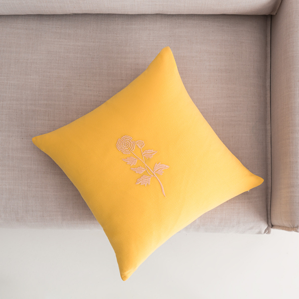 Μαξιλαροθήκη 43x43cm GOFIS HOME   Sun Yellow 484