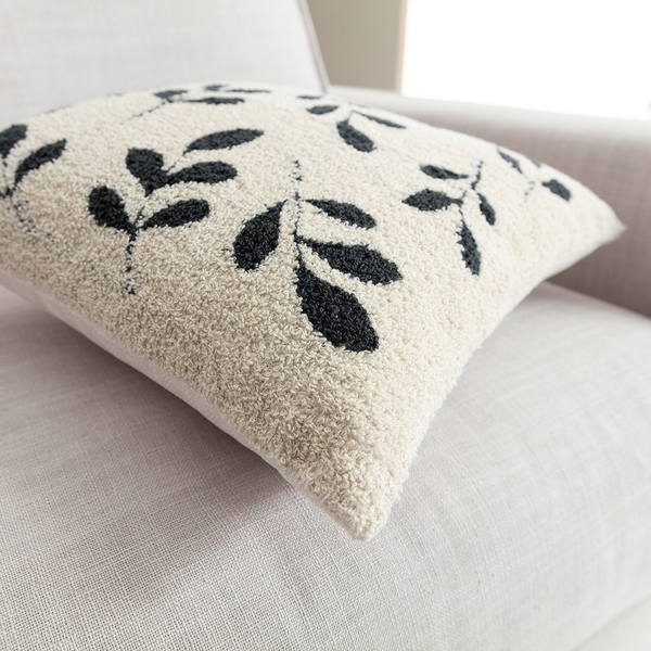 Μαξιλαροθήκη 43x43 GOFIS HOME Εκρού/Σκούρο Χακί 705/ 05