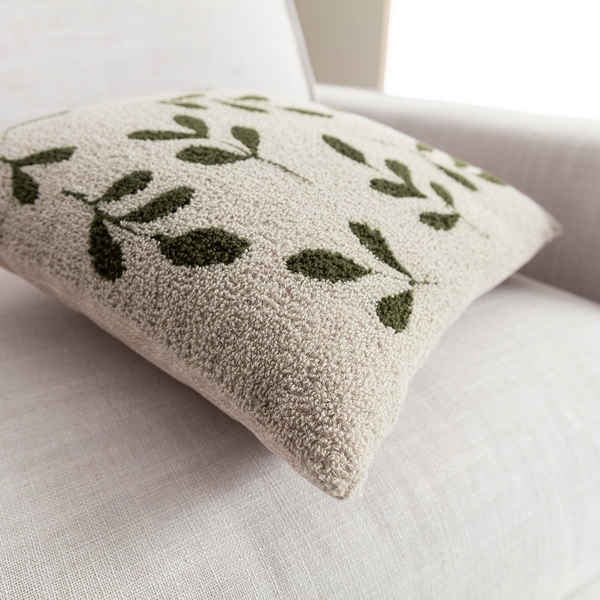 Μαξιλαροθήκη 43x43 GOFIS HOME Μπεζ/Pine Green 705/ 06