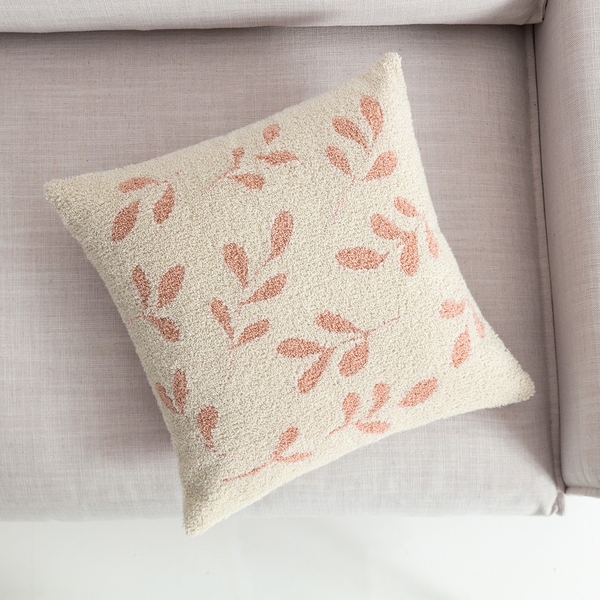 Μαξιλαροθήκη 43x43 GOFIS HOME Εκρού/Σομόν 705/ 31