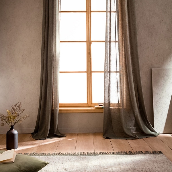 Κουρτίνα με τρουκς 140x280cm Combe Χακί Gofis Home 502/ 07