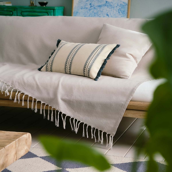 Ριχτάρι Τριθέσιου 180x310cm GOFIS HOME  Eartha Sail Cloth Beige 372/06