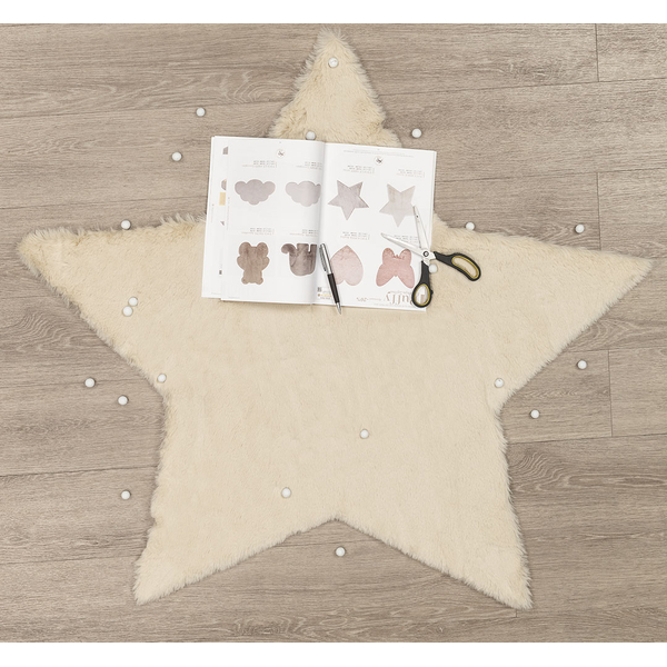 ΧΑΛΙ PUFFY FC3B BEIGE STAR ANTISLIP - 160X160  NewPlan