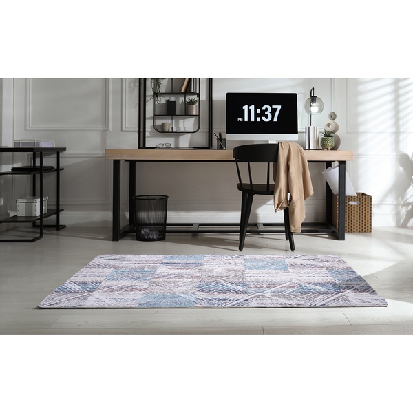 Χαλί Monza 8070/110 εκρού μπεζ μπλε ρόμβοι - 2,20x3,20 Colore Colori