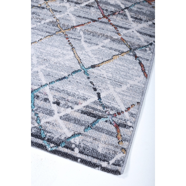 Χαλί Monza 8074/110 γκρι εκρού μοντέρνο boho - ΣΕΤ (0,70x1,50)x2 0,70x2,20 Colore Colori